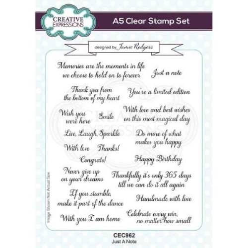just a note - jamie rodgers - Creative Expressions Clear Stamp Sets CEC962